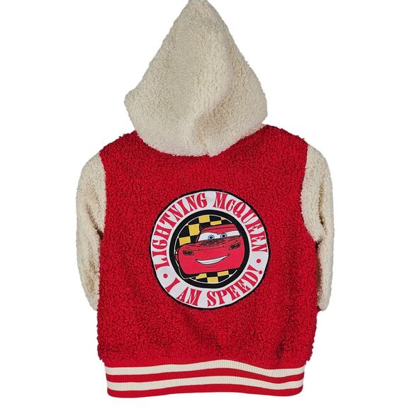 DISNEY PIXAR HYBRID APPAREL LIGHNING MCQUEEN BUTTON-UP HOODIE SWEATER SIZE 12M - Picture 2 of 10